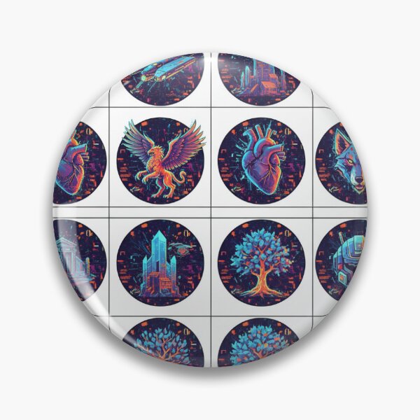 Item preview, Synthwave Neon Sticker Pack - Cyberpunk Icons & Mythical Creatures designed and sold by Alta-store.
