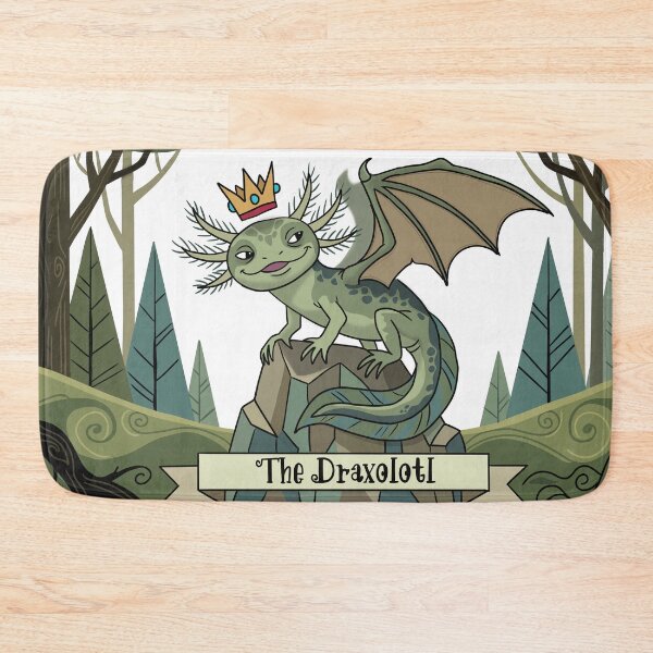 Item preview, The Draxolotl - Cute Dragon Axolotl Hybrid with Crown designed and sold by Jackofallart.