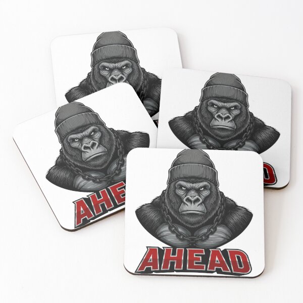 Item preview, AHEAD – Powerful Gorilla Hustle Illustration designed and sold by C3J7.