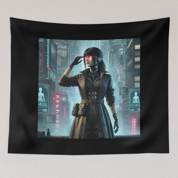 Item preview, Detective Ariadna-7-Cyberpunk designed and sold by ChidaStore.