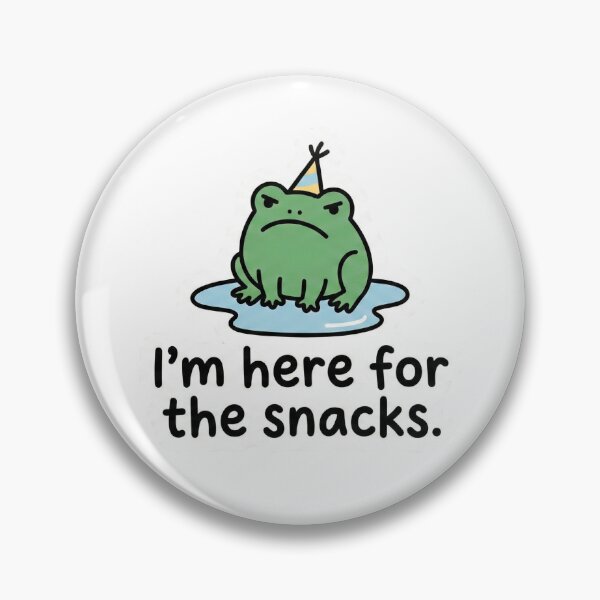 Item preview, I'm Here For The Snacks Cute Frog | LooseThoughts Original Sticker designed and sold by LooseThoughts.
