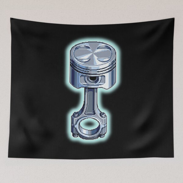 Item preview, Chrome Piston - Aesthetic Cyberpunk Pixel Art designed and sold by JonyDG.