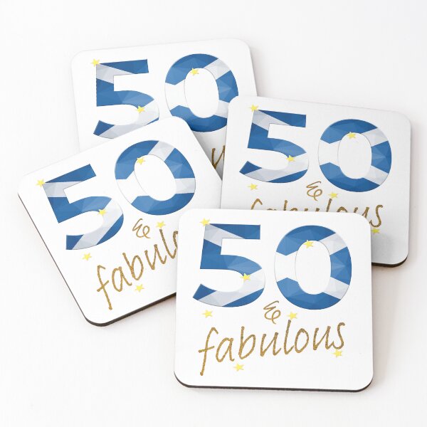 Item preview, 50 and Fabulous Scotland Saltire - Scottish 50th Birthday Gift designed and sold by Loom on the Loch.