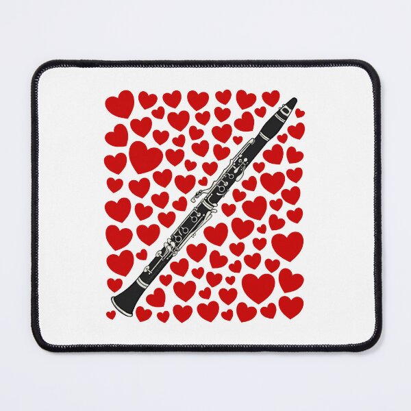 Item preview, Clarinet With Hearts, Valentines Clarinetist Musician Wedding designed and sold by doodlerob.