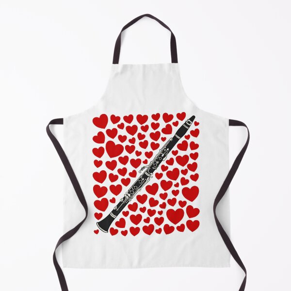 Item preview, Clarinet With Hearts, Valentines Clarinetist Musician Wedding designed and sold by doodlerob.