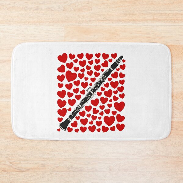 Item preview, Clarinet With Hearts, Valentines Clarinetist Musician Wedding designed and sold by doodlerob.