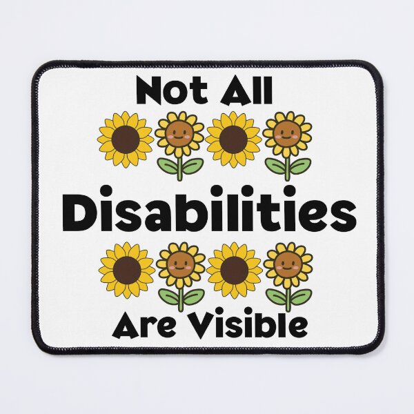 Item preview, Not all Disabilities are visible sunflower lanyard quote designed and sold by Marti’s Shop Corner.