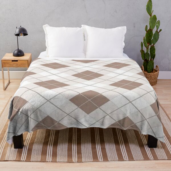Item preview, BROWN BIEGE PLAID DIAMOND FABRIC designed and sold by LYFSTYLE.GEMS.