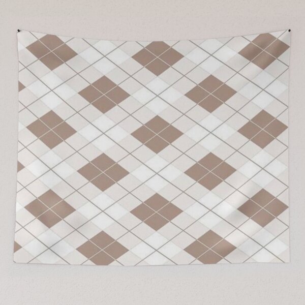 Item preview, BROWN BIEGE PLAID DIAMOND FABRIC designed and sold by LYFSTYLE.GEMS.