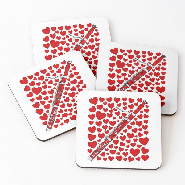 Item preview, Bassoon With Hearts, Valentines Bassoonist Musician Wedding designed and sold by doodlerob.