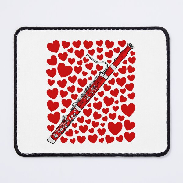 Item preview, Bassoon With Hearts, Valentines Bassoonist Musician Wedding designed and sold by doodlerob.