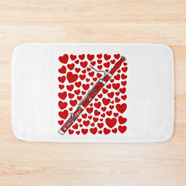 Item preview, Bassoon With Hearts, Valentines Bassoonist Musician Wedding designed and sold by doodlerob.