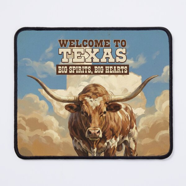 Item preview, Vintage Texas Longhorn Poster Retro Western Cattle Art designed and sold by Cozy-Old-Pub.