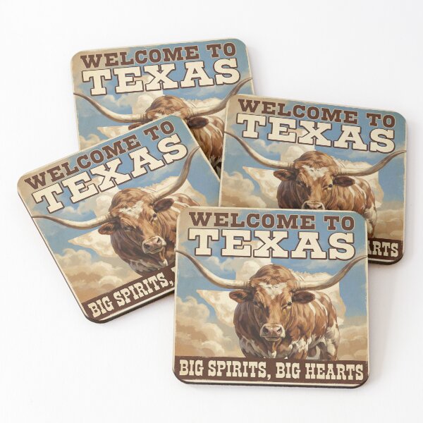 Item preview, Vintage Texas Longhorn Poster Retro Western Cattle Art designed and sold by Cozy-Old-Pub.