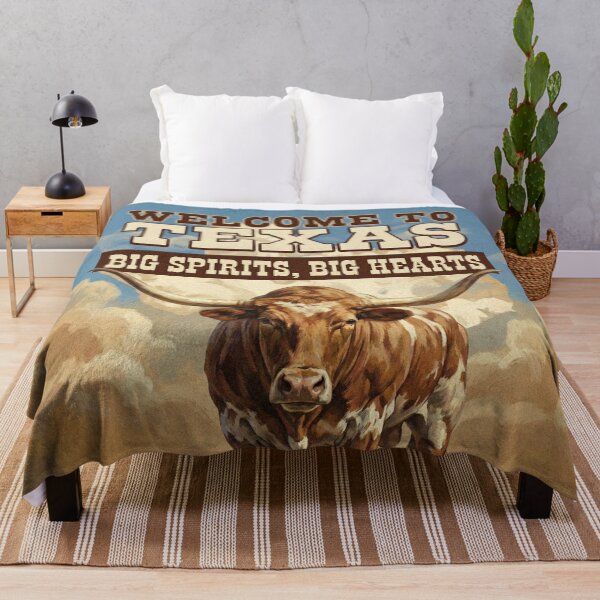 Item preview, Vintage Texas Longhorn Poster Retro Western Cattle Art designed and sold by Cozy-Old-Pub.
