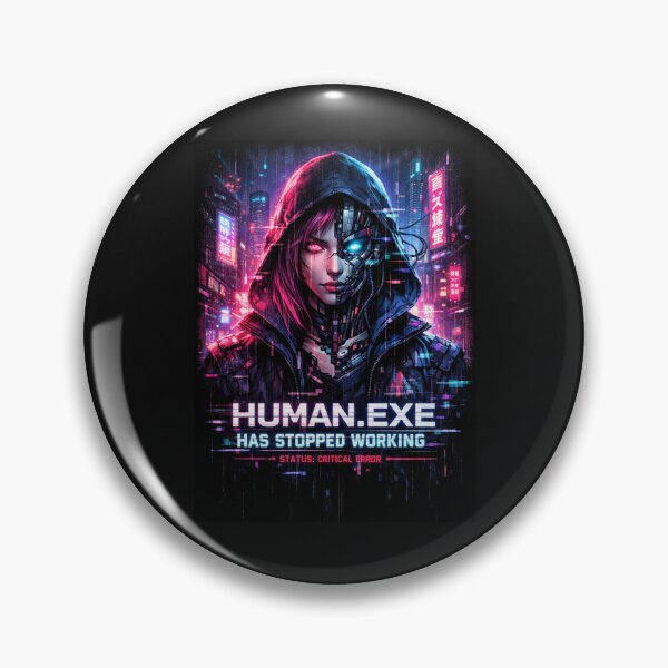 Item preview, Cyberpunk Cyborg Woman - Identity Failure Human.Exe designed and sold by QuoteCanvas.TH.