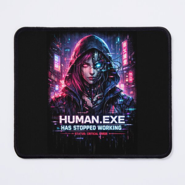 Item preview, Cyberpunk Cyborg Woman - Identity Failure Human.Exe designed and sold by QuoteCanvas.TH.