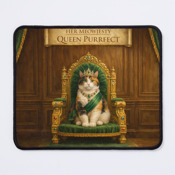 Item preview, Calico Royal Cat – Her Meowjesty Queen Purrfect designed and sold by PurrfectWhisper.