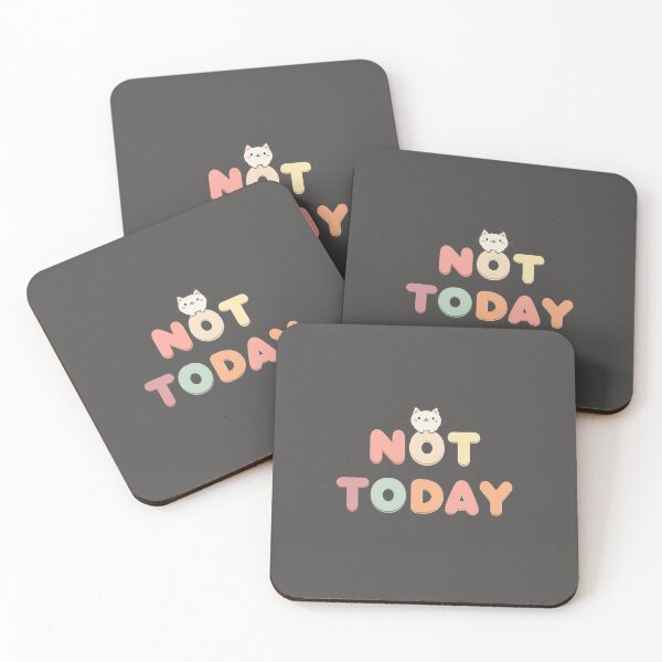Item preview, Not Today – Cute Cat Mood Design designed and sold by pixelandpine.