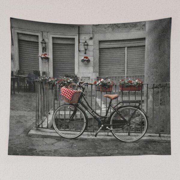 Item preview, Rome, a Pause Between Rides - Magic Black & Red - Nati Baleno designed and sold by NatiBaleno.