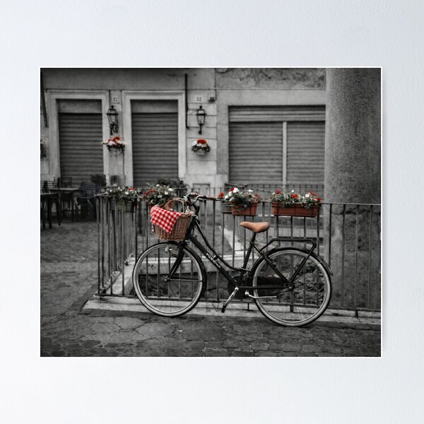 Item preview, Rome, a Pause Between Rides - Magic Black & Red - Nati Baleno designed and sold by NatiBaleno.