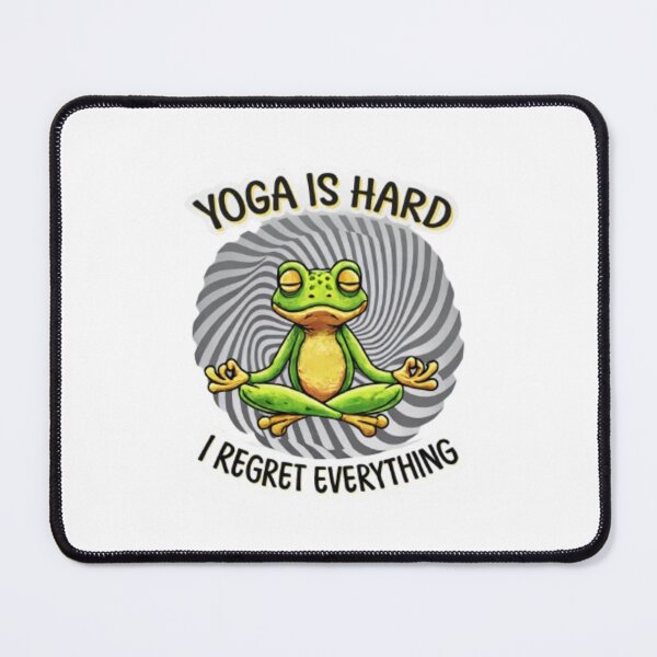 Item preview, Funny Yoga Is Hard I Regret Everything Frog – Humorous Yoga Gift, Meditation Joke, Cute Sarcastic Yoga Art designed and sold by Williams Anderson.