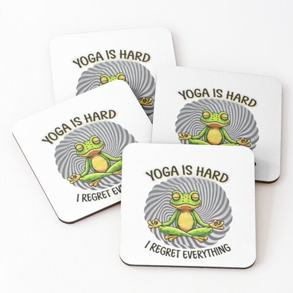 Item preview, Funny Yoga Is Hard I Regret Everything Frog – Humorous Yoga Gift, Meditation Joke, Cute Sarcastic Yoga Art designed and sold by Williams Anderson.