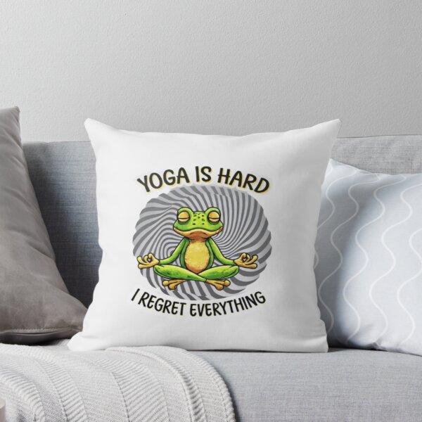 Item preview, Funny Yoga Is Hard I Regret Everything Frog – Humorous Yoga Gift, Meditation Joke, Cute Sarcastic Yoga Art designed and sold by Williams Anderson.