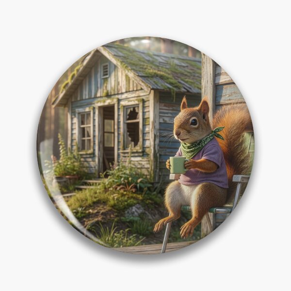 Item preview, Red Squirrel Has Coffee on His Porch designed and sold by Tridentulus.