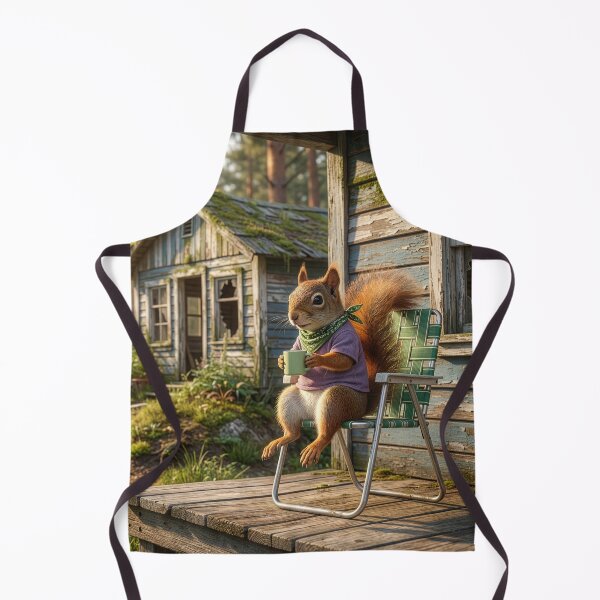 Item preview, Red Squirrel Has Coffee on His Porch designed and sold by Tridentulus.
