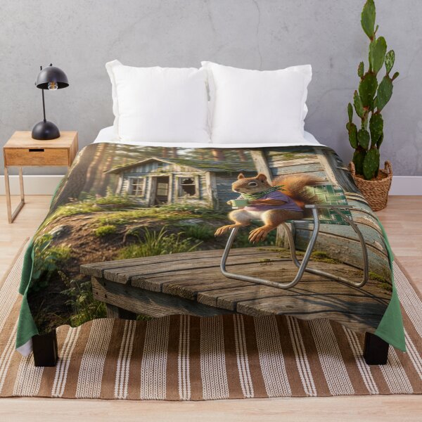 Item preview, Red Squirrel Has Coffee on His Porch designed and sold by Tridentulus.