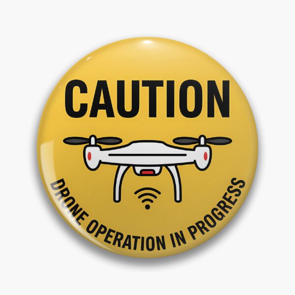 Item preview, Caution Drone Operation In Progress - Funny UAV Pilot Sign designed and sold by safetysignprod.