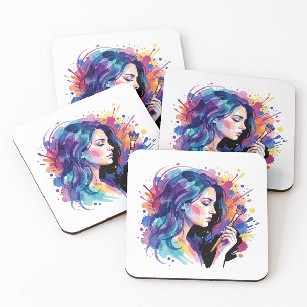 Item preview, Vibrant Watercolor Artist Portrait Expressive Brushstroke designed and sold by chattsuede.