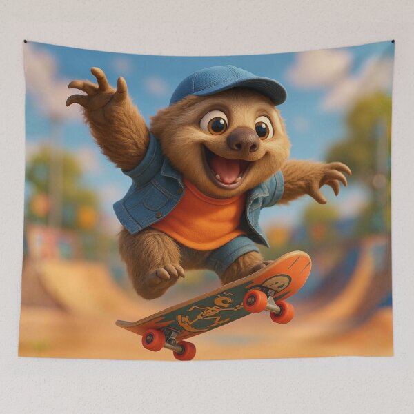 Artikelvorschau, Skater Megatherium Faultier entworfen und verkauft von Sillytoe.