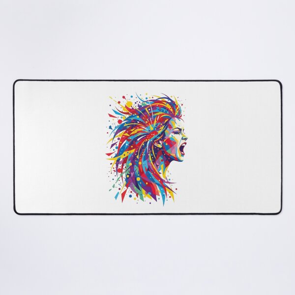 Item preview, Vibrant Abstract Scream Geometric Pop Art Illustration designed and sold by chattsuede.