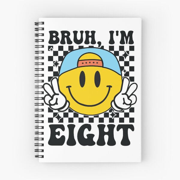 Item preview, Bruh I'm Eight 8 8th Birthday Groovy Boys Girls 8 Years Old designed and sold by Night Forest.