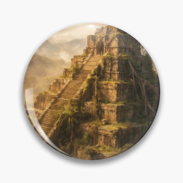 Item preview, Lost Jungle Ruins – Ancient Fantasy Pyramid City Hidden in the Rainforest designed and sold by Spiritveil.