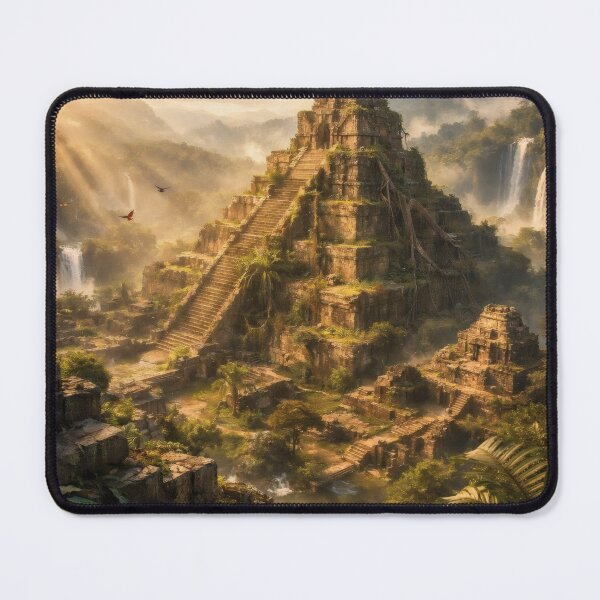 Item preview, Lost Jungle Ruins – Ancient Fantasy Pyramid City Hidden in the Rainforest designed and sold by Spiritveil.