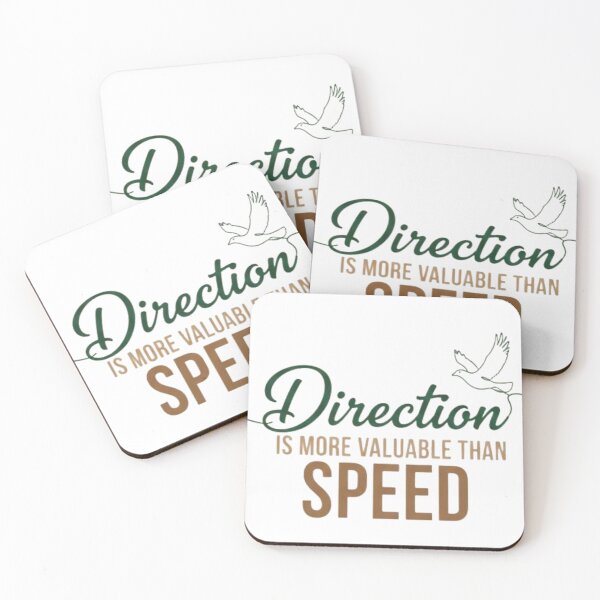 Item preview, Direction Is More Valuable Than Speed – Calm Growth & Mindset Quote Art designed and sold by SV-Creation.