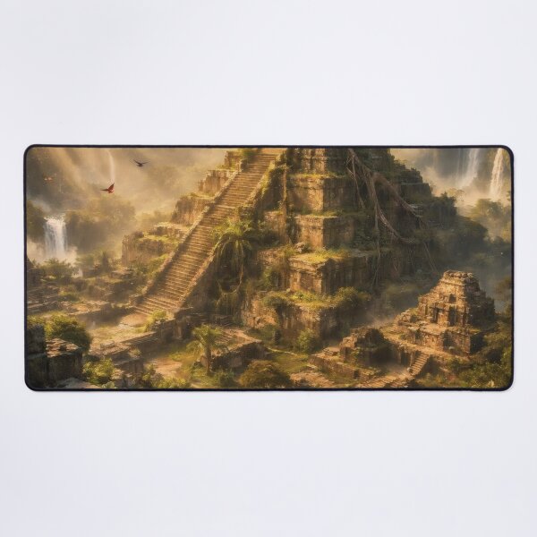 Item preview, Lost Jungle Ruins – Ancient Fantasy Pyramid City Hidden in the Rainforest designed and sold by Spiritveil.