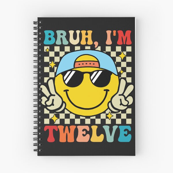 Item preview, Bruh I'm Twelve 12 12th Birthday Groovy Boys Girls 12 Years Old designed and sold by Night Forest.