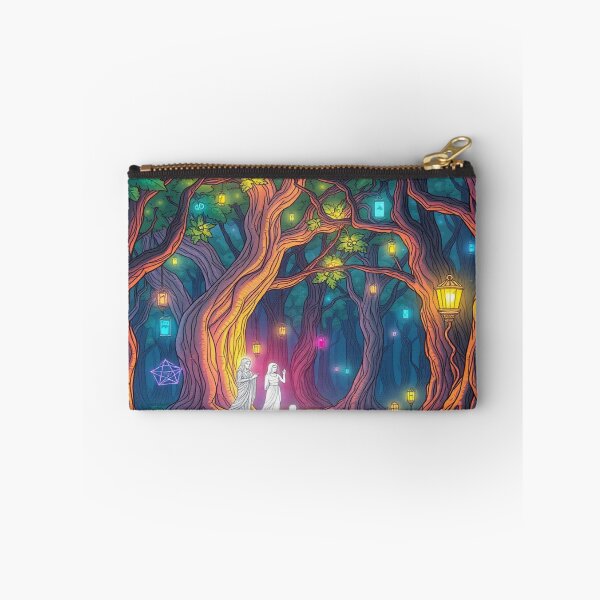Item preview, Lantern Grove – Ghostly Figures in Enchanted Forest Path designed and sold by Cristhian Almanza.
