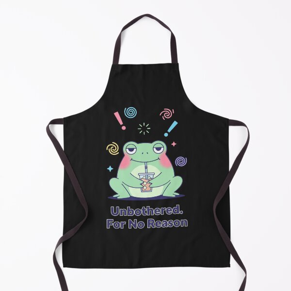 Item preview, Unbothered For No Reason - Cute Chill Frog with Iced Coffee designed and sold by Cipher & Soul.