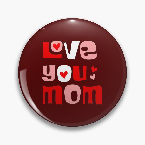 Item preview, Love You Mom Retro Heart Bubble Letters Graphic designed and sold by DeeLulu.