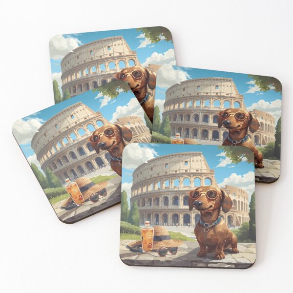 Item preview, Sausage Dog Rome Itaian Colosseum designed and sold by Dachshund Society.