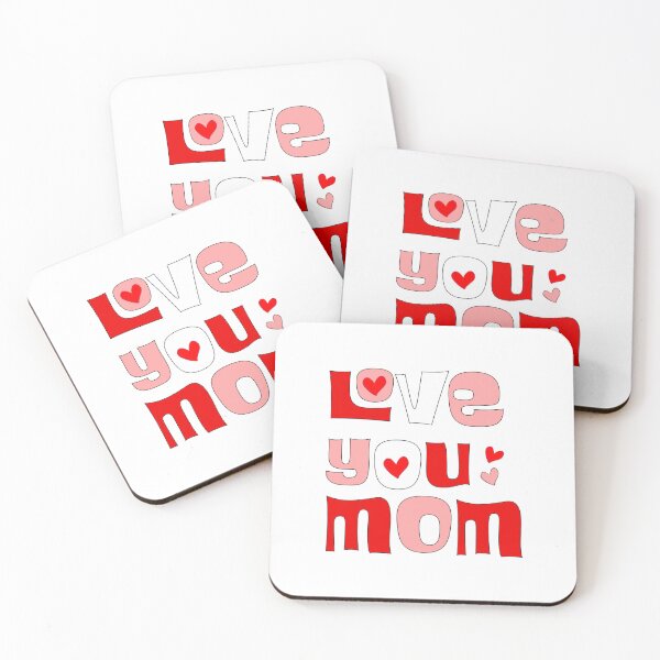 Item preview, Love You Mom Retro Heart Bubble Letters Graphic designed and sold by DeeLulu.