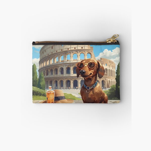 Item preview, Sausage Dog Rome Itaian Colosseum designed and sold by Dachshund Society.