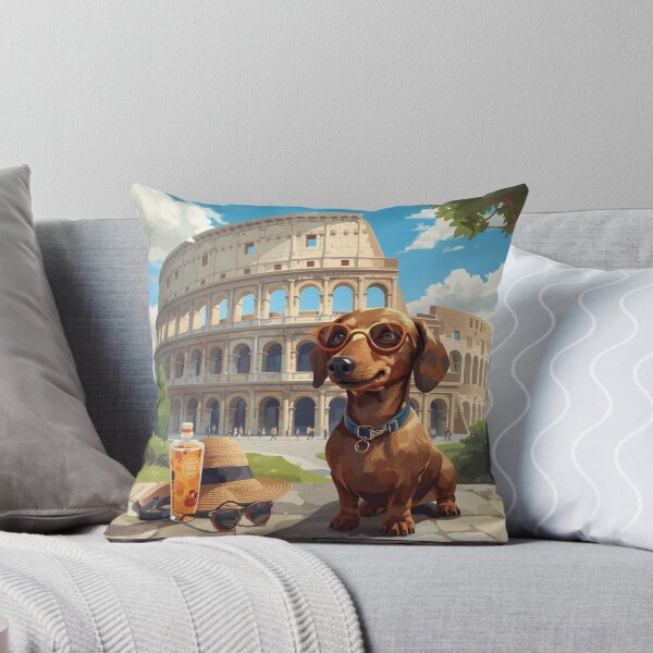 Item preview, Sausage Dog Rome Itaian Colosseum designed and sold by Dachshund Society.