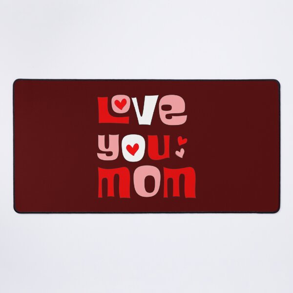 Item preview, Love You Mom Retro Heart Bubble Letters Graphic designed and sold by DeeLulu.
