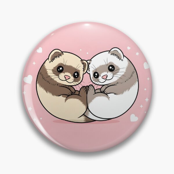 Item preview, Kawaii Ferret Love - Cute Valentine's Day Gift for Pet Lovers designed and sold by Divinedesignbydulce.